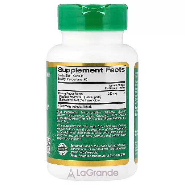 California Gold Nutrition Passion Flower 250 mg ����������� ������� 