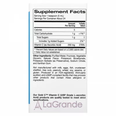 California Gold Nutrition Children's Liquid Gold Vitamin C ĳ������ ������� � ���� ���� ��� ���� 