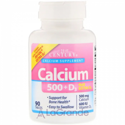 21st Century Calcium 500 + D3 ����������� ������� 