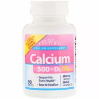 21st Century Calcium 500 + D3 ����������� ������� "������� 500 + D3", 500 ��/600 ��