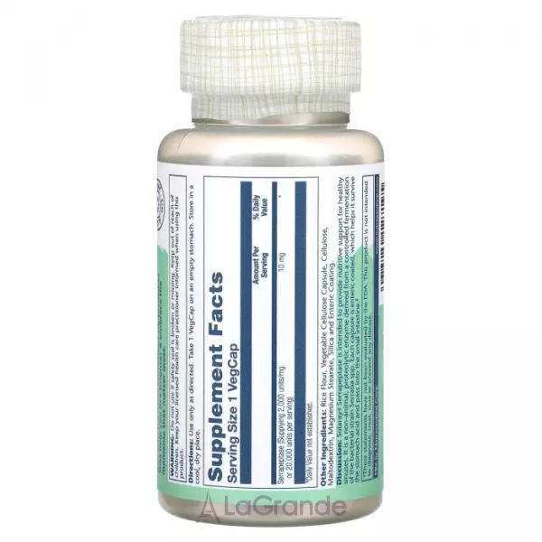 Solaray Serrapeptase 10 mg ĳ������ ������� 