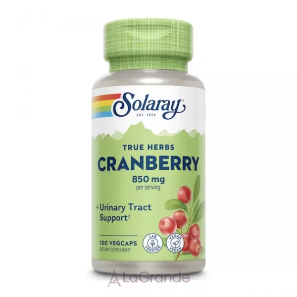 Solaray True Herbs Cranberry 850 mg ĳ������ ������� 