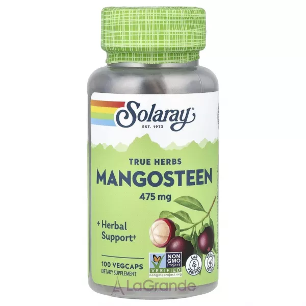 Solaray True Herbs Mangosteen 475 mg ĳ������ ������� 