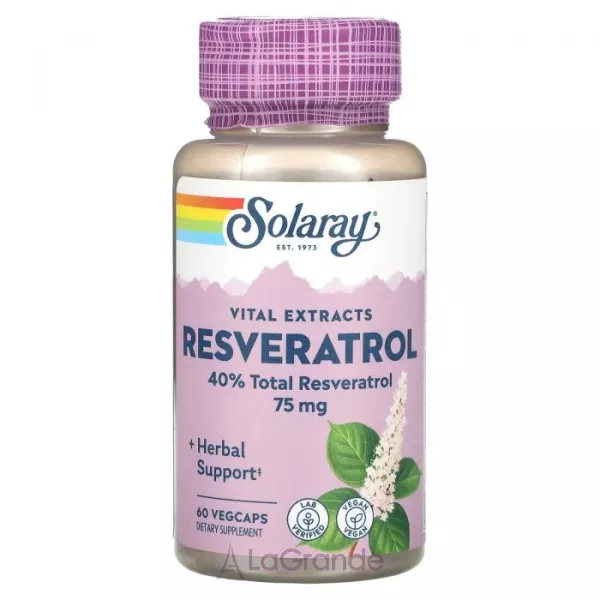 Solaray Vital Extracts Resveratrol 75 mg ĳ������ ������� 