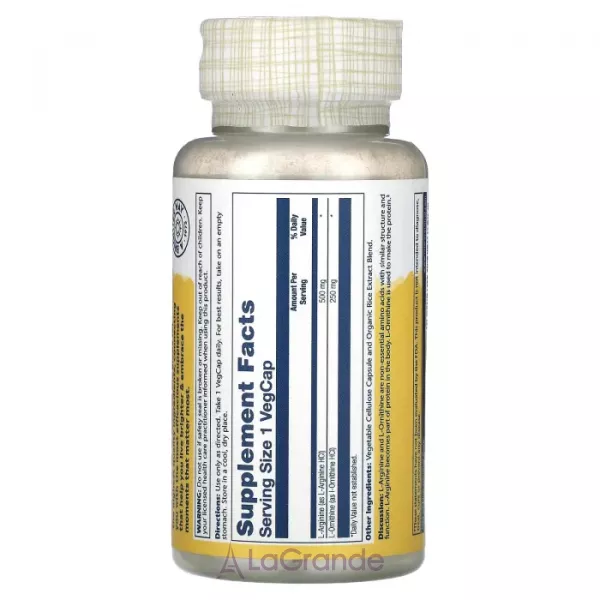 Solaray L-Arginine L-Ornithine 750 mg ĳ������ ������� 