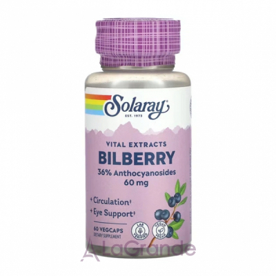 Solaray Vital Extracts Bilberry 60 mg ����������� ������� 
