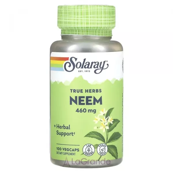 Solaray True Herbs Neem 460 mg ĳ������ ������� 