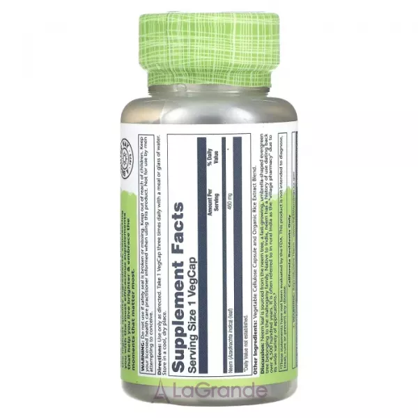 Solaray True Herbs Neem 460 mg ĳ������ ������� 