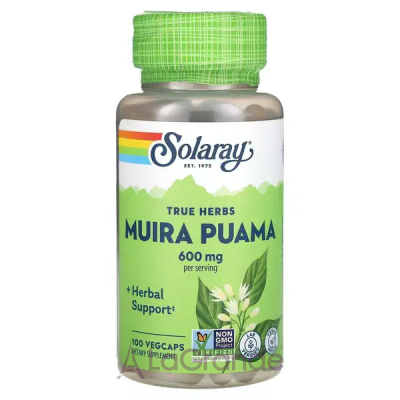 Solaray True Herbs Muira Puama 600 mg ����������� ������� 