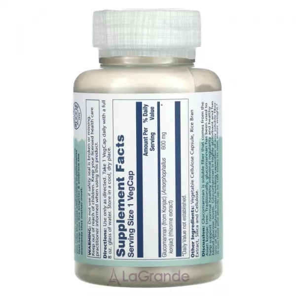 Solaray Glucomannan Rhizome Extract 600 mg ����������� ������� 