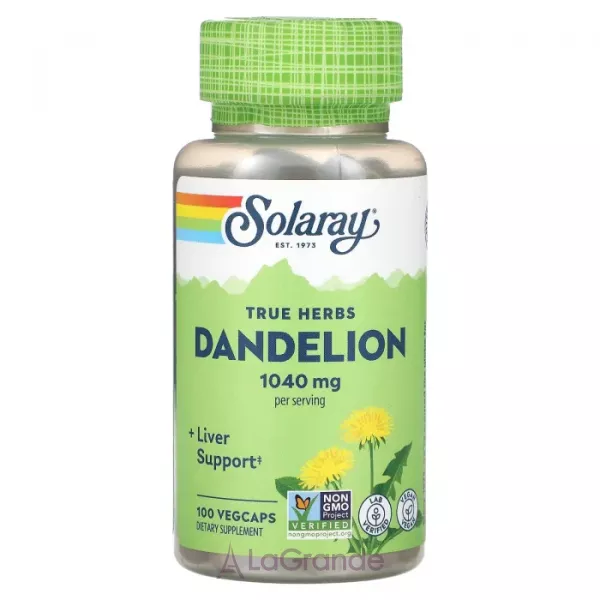 Solaray True Herbs Dandelion 1040 mg ����������� ������� 