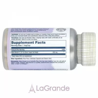 Solaray Beta Glucan 200 mg ����������� ������� 