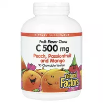 Natural Factors Vitamin C 500 mg Peach Passionfruit And Mango ����������� �������� � ��������� C, �� ������ �������, �������� � �����