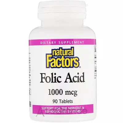 Natural Factors Folic Acid 1000 m�g ����������� ������� 