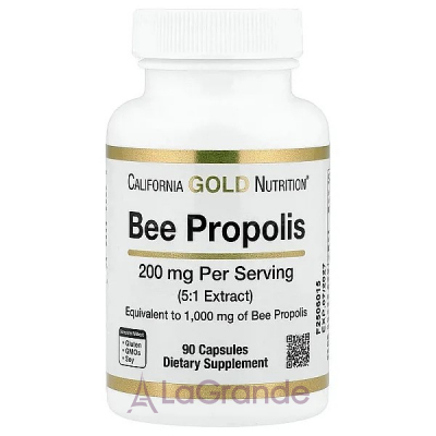 California Gold Nutrition Bee Propolis 5:1 Extract 1000 mg ����������� ������� 