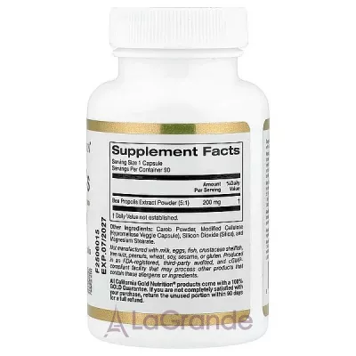 California Gold Nutrition Bee Propolis 5:1 Extract 1000 mg ����������� ������� 