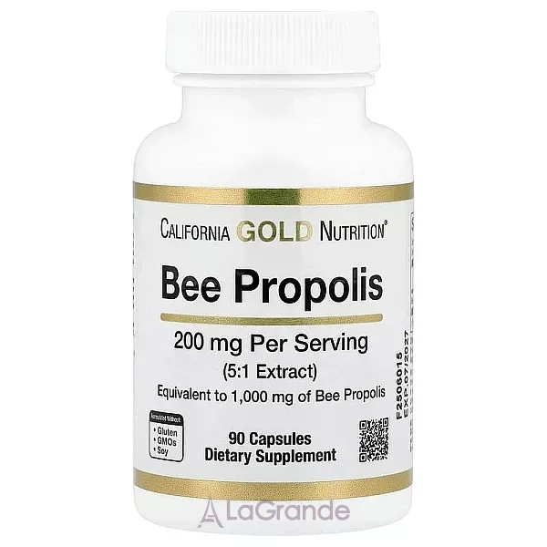 California Gold Nutrition Bee Propolis 5:1 Extract 1000 mg ����������� ������� 