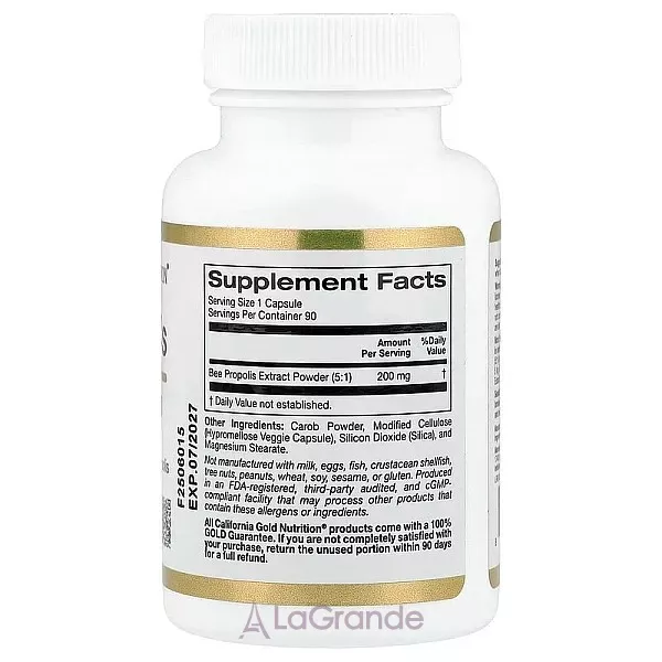 California Gold Nutrition Bee Propolis 5:1 Extract 1000 mg ����������� ������� 