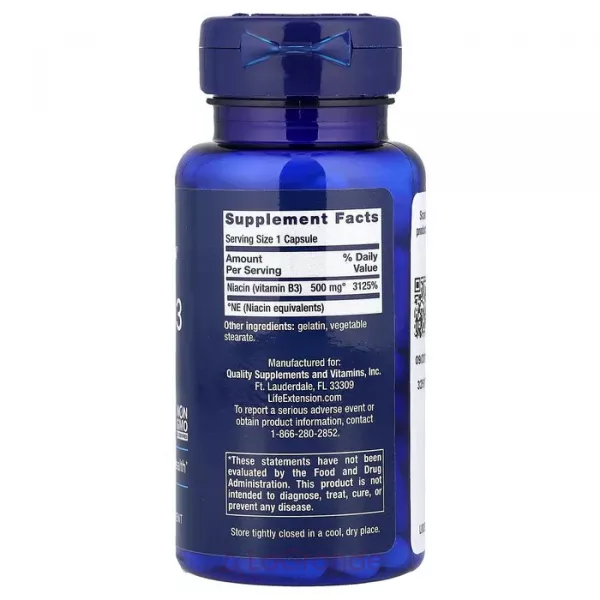 Life Extension Vitamin B3 Niacin 500 mg ĳ������ ������� 