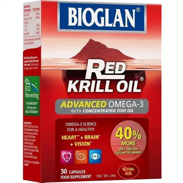 Bioglan Red Krill Oil Advanced Omega-3 With Concentrated Fish Oil ����������� ������� 