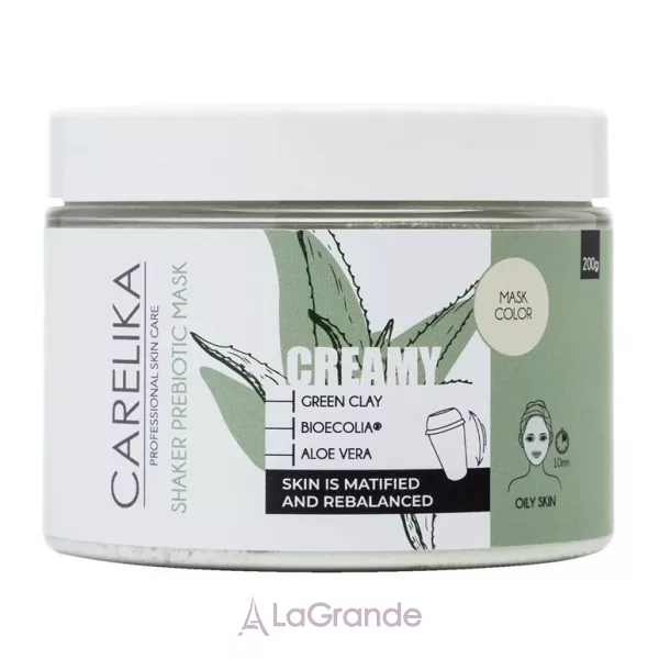 Carelika Creamy Shaker Prebiotic Mask Green Clay �������� �����-������ ��� ���� �� ������ ����������� � ������� ������