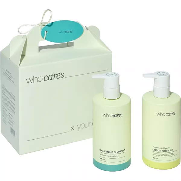 Who �ares Hair Care Set Balancing Shampoo x Conditioner 2.0 ���� ��� ������� �� �������� (shm/300ml + h/cond/300ml)