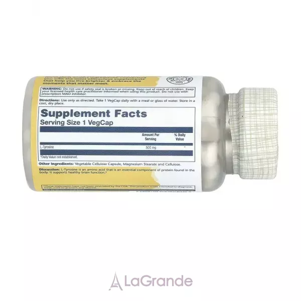 Solaray L-Tyrosine 500 mg ����������� ������� 