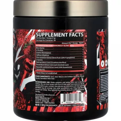 Nutrex Research Outrage Ultra Stim Pre Workout Fruit Punch ����������������� �������� 