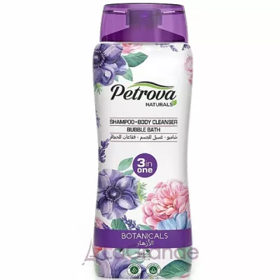 Petrova Naturals Shampoo-Body Cleanser Bubble Bath Botanicals ������� 3 � 1 