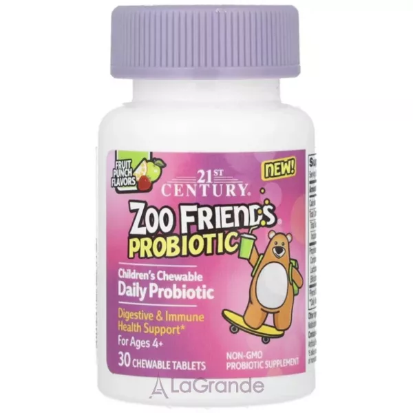 21st Century Zoo Friends Probiotic ��������� ��� ����� �� 4-� ��� �� ������ ���������� �����