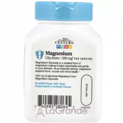21st Century Magnesium Glycinate 200 mg ĳ������ ������� 