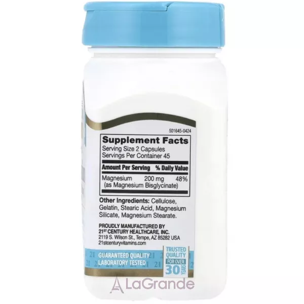 21st Century Magnesium Glycinate 200 mg ĳ������ ������� 