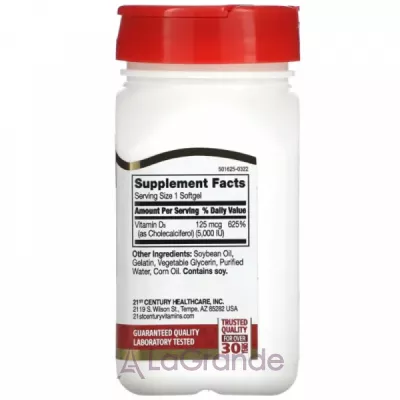 21st Century Vitamin D3 125 mcg (5000 IU) ����������� ������� 