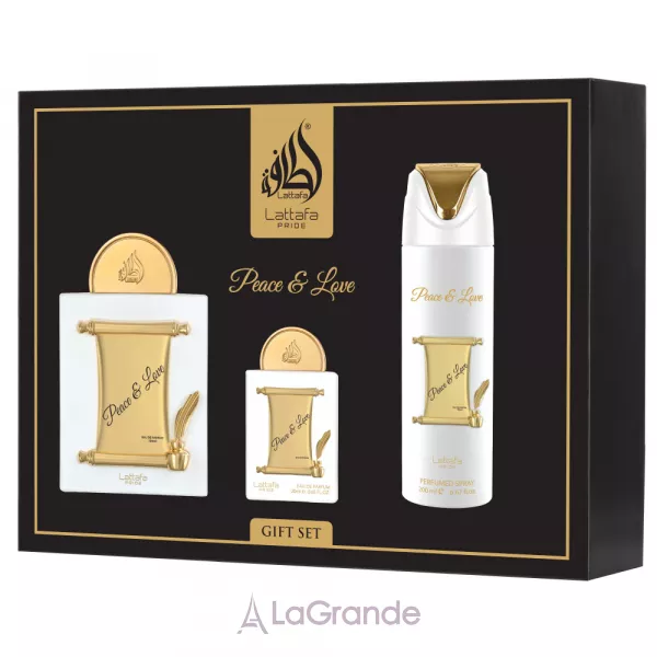 Lattafa Perfumes Peace & Love ����� (��������������� ���� 100 �� + ��������������� ���� 20 �� + ���������� 200 ��)