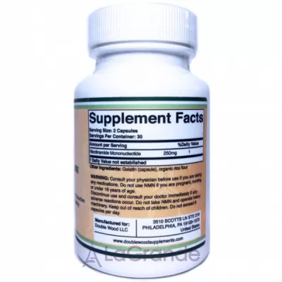 Double Wood NMN Nicotinamide Mononucleotide 250 mg ĳ������ ������� NMN (ͳ�������-�������������) 250 ��