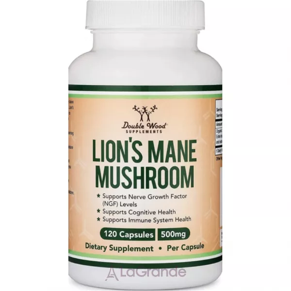 Double Wood Lion's Mane Mushroom 500 mg ĳ������ ������� 