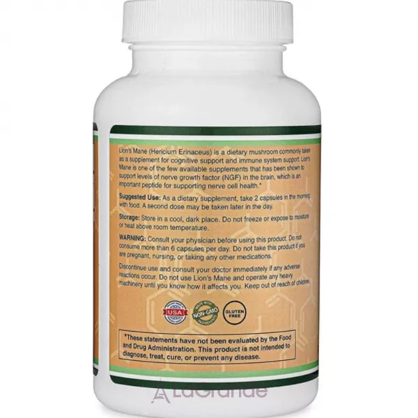 Double Wood Lion's Mane Mushroom 500 mg ĳ������ ������� 