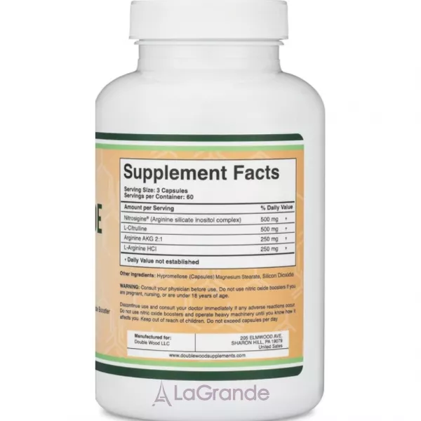 Double Wood Nitric Oxide Booster 1500 mg ĳ������ ������� ��� �������� ���� ������ ����� 1500 ��