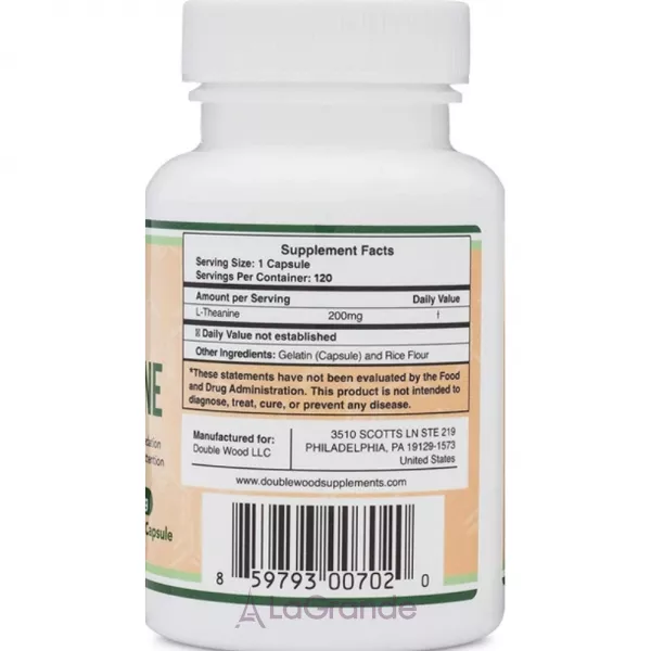 Double Wood  L-Theanine 200 mg ĳ������ ������� 