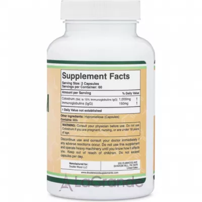 Double Wood Supplements Colostrum 500 mg ĳ������ ������� 