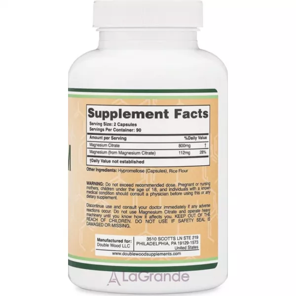 Double Wood  Magnesium Citrate 800 mg ����������� ������� 