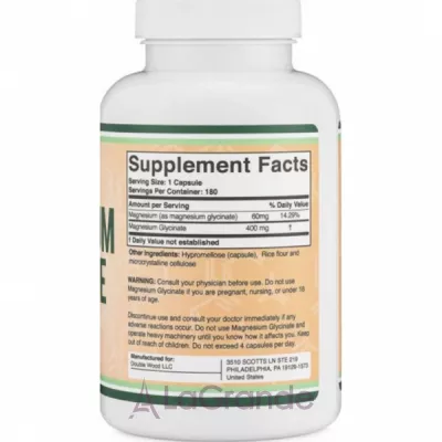 Double Wood Magnesium Glycinate 400 mg ĳ������ ������� 