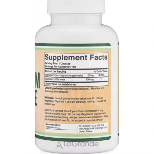 Double Wood Magnesium Glycinate 400 mg ĳ������ ������� 