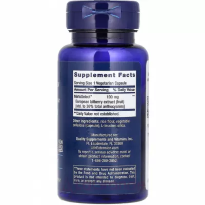 Life Extension Bilberry Extract 100 mg ������� ������� 