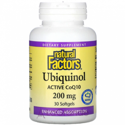 Natural Factors Ubiquinol Active CoQ10 200 mg ����������� ������� 