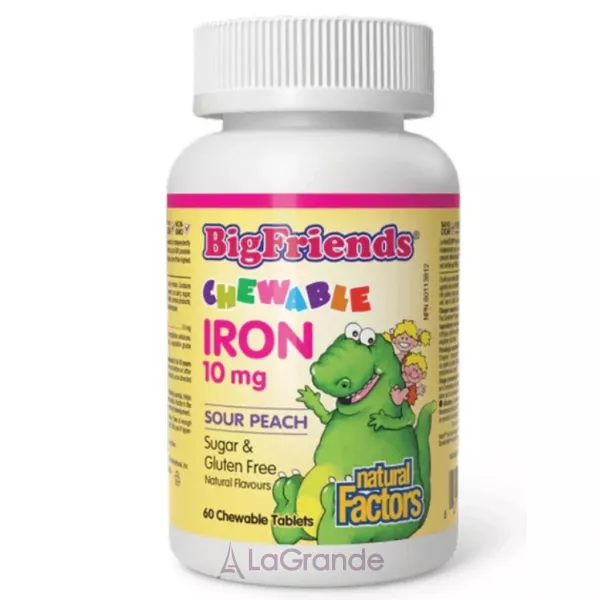 Natural Factors BigFriends Chewable Iron 10 mg ĳ������ ������� 