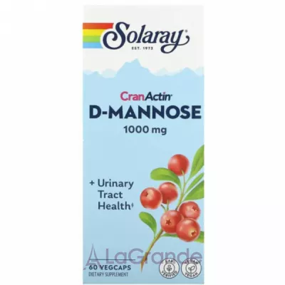 Solaray CranActin D-Mannose 1000 mg ĳ������ ������� 