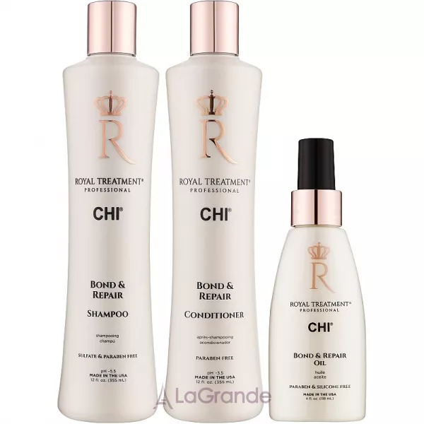 Chi Royal Treatment Bond & Repair Essentials Kit ���� ��� ��� ���� ������� (shm/355ml + cond/355ml + oil/118ml)