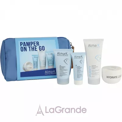 Alma K. Pamper On the Go Travel Set ���� �������� ��� ��� ������� �� ��� (cleans/gel/30 ml + body/butter/50 ml + f/cr/15 ml + sh/gel/60 ml)