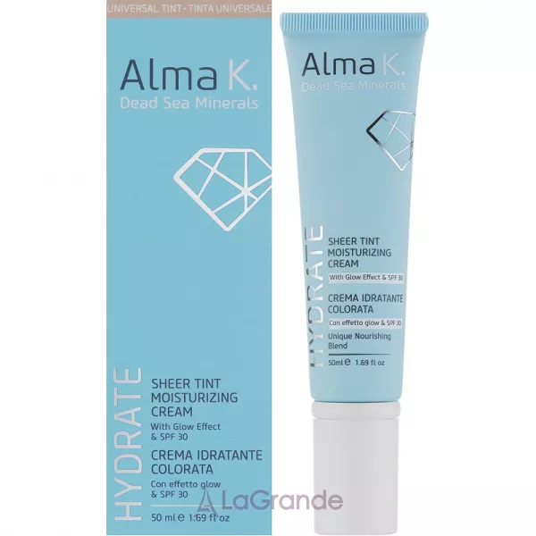 Alma K. Hydrate Sheer Tint Moisturizing Cream With Glow Effect & SPF30 ����-��� �������������� ��� ������� � ������� ����� SPF30